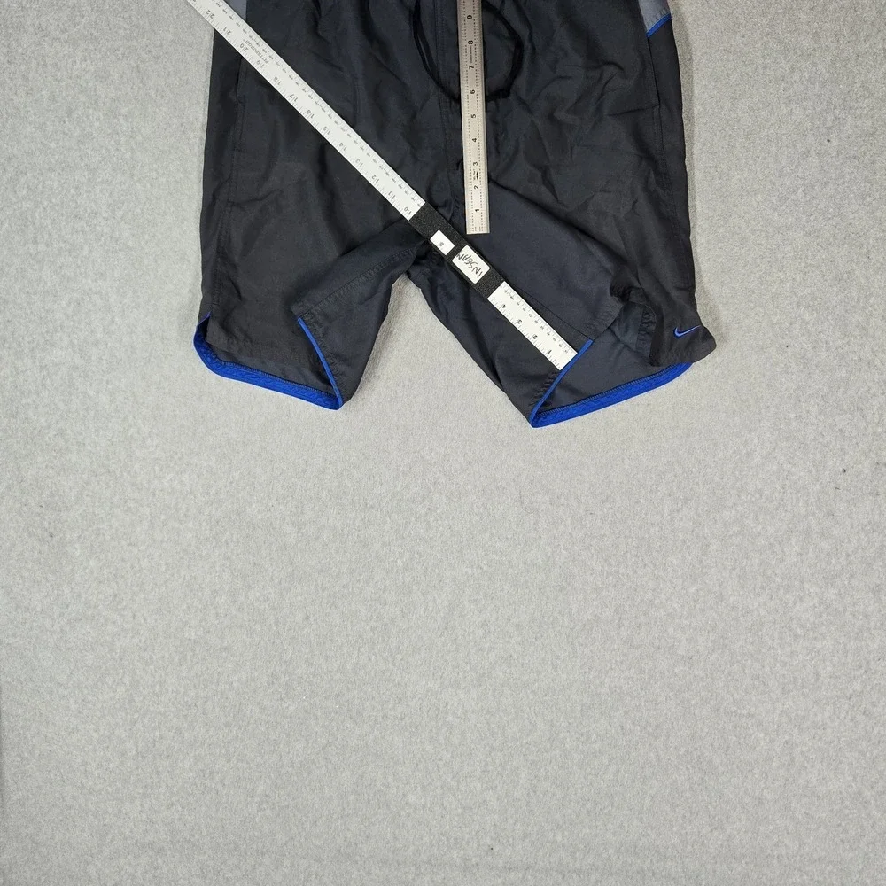 Nike Men Swimwear L Gray Swim Trunks Shorts Swoosh Logo Drawstring 8